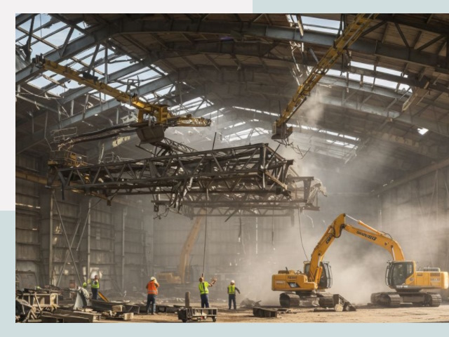 Демонтаж ангаров в Красноуфимске от 609 руб. за м²